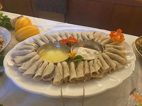 Elegant Spring Rolls - Professional catering display